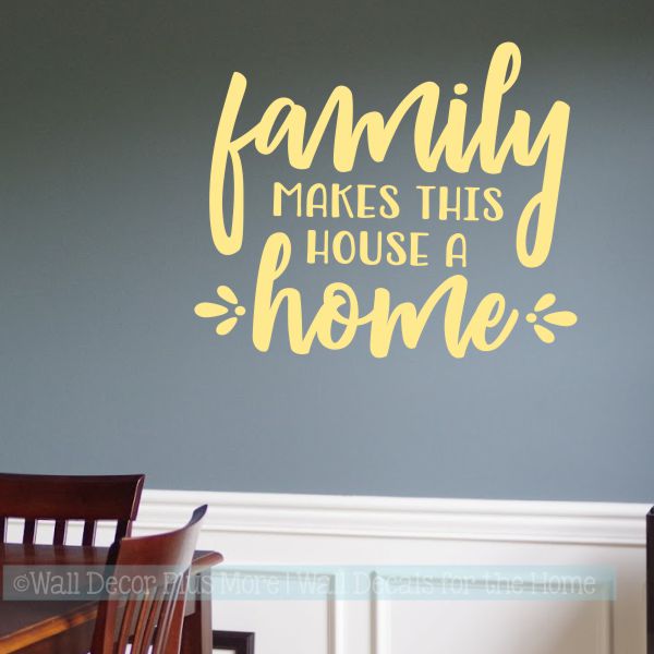 Kitchen Quotes Wall Art Decal Family Makes House Home Vinyl Home Decor