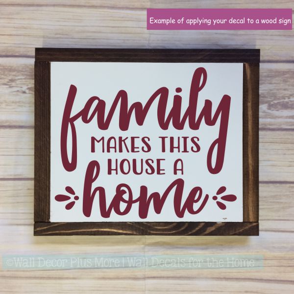 Kitchen Quotes Wall Art Decal Family Makes House Home Vinyl Home Decor