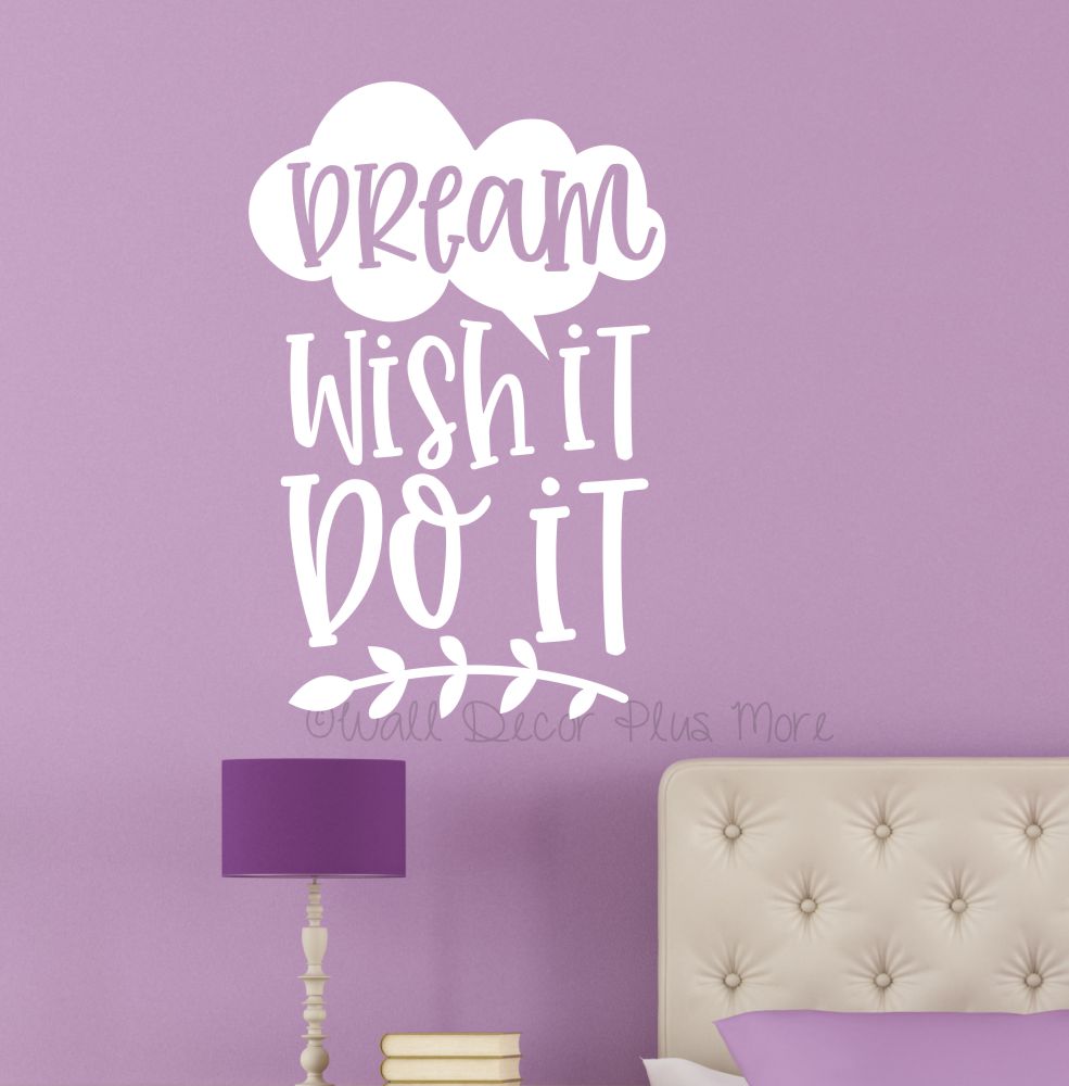 Sticker Mural Vinyle – Dream Hope Wish Believe – Grand Format – RexburgVinyl