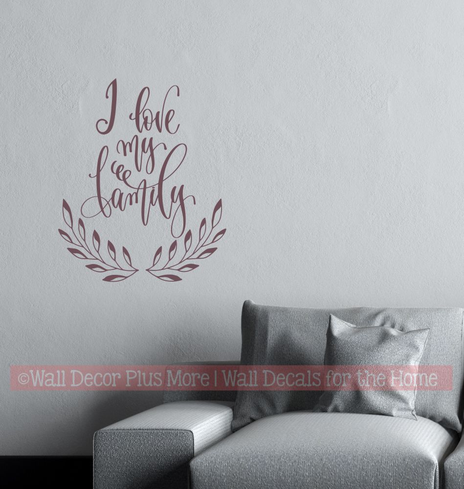 Décal Mural Citation Famille Amour - Sticker Vinyle Décoratif RexburgVinyl F70