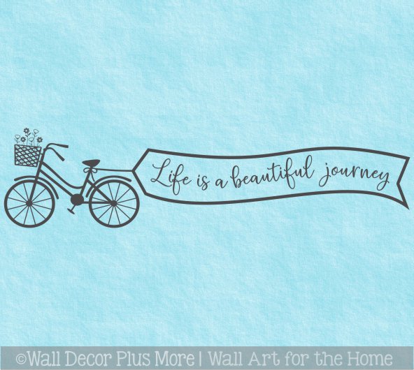 LIFE/'S A JOURNEY SKULL MOTORCYCLE WALL ART STICKER QUOTE DECAL MOTORBIKE BIKER