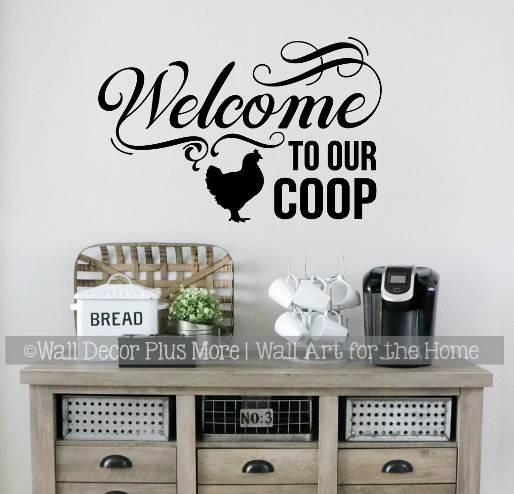 PLIGREAT Rooster & Hen Wall Decals - 8 Piece Removable Vinyl Chicken Stickers For Farmhouse Kitchen Decor
