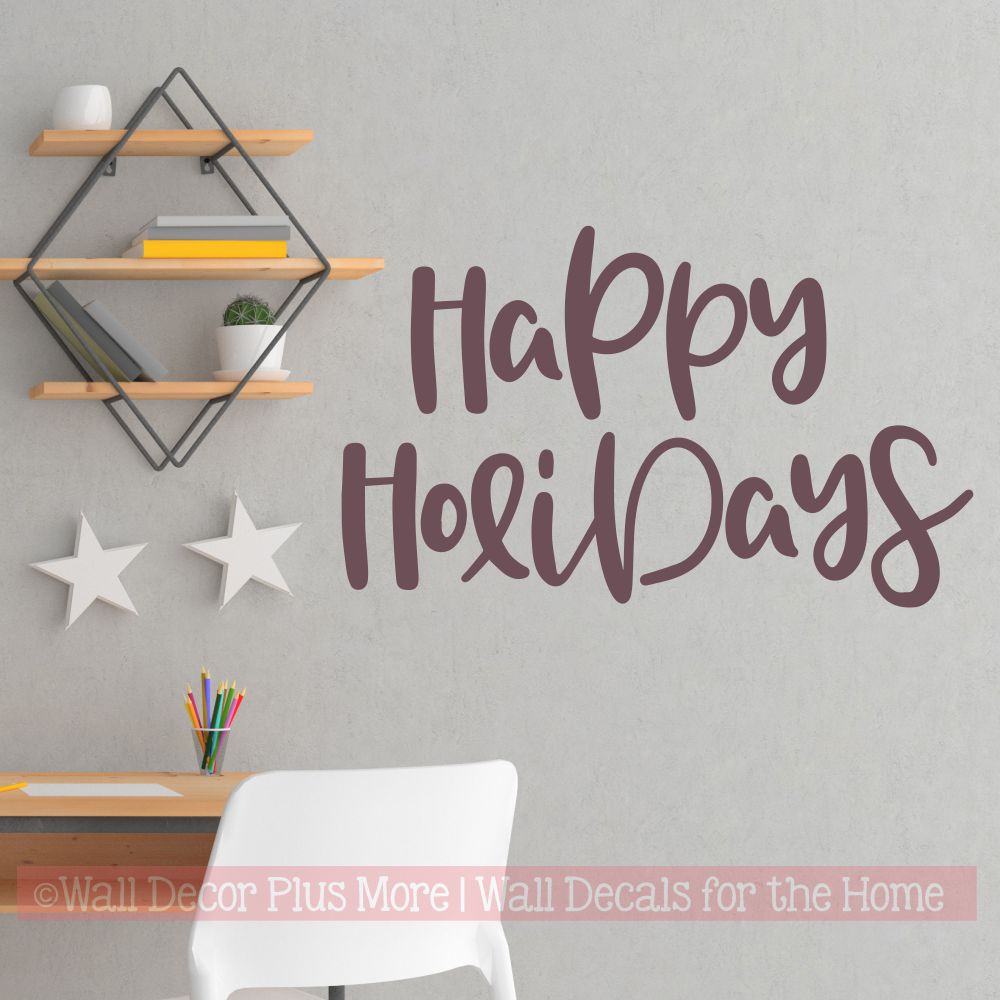Holiday Sign Sticker Happy Holidays Wall Decal Sticker Make Winter Art Wood Sign With Decals