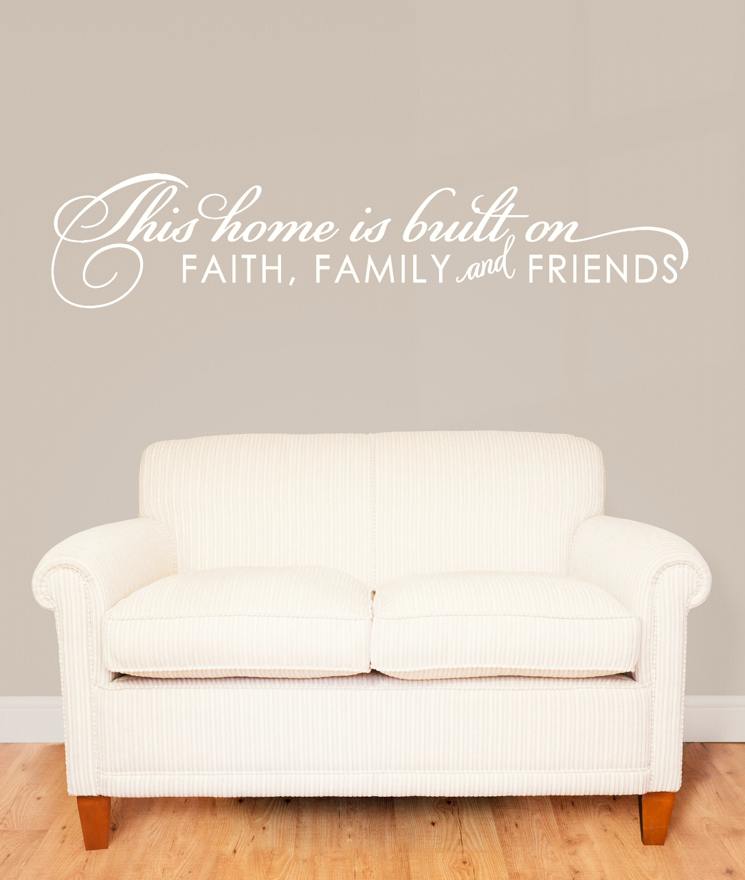 This Home Is Built On Faith Family And Friends Wall Decor