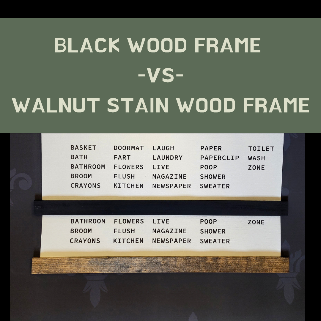 Compare our Walnut Stain Wood with Black Wood