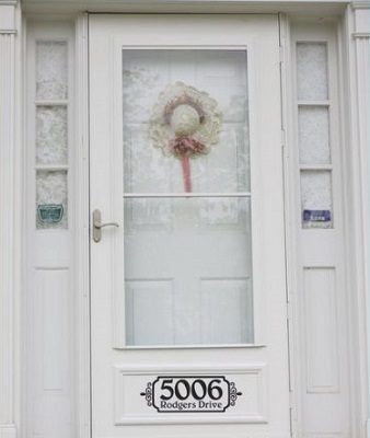 Butterfly Decor Door Monogram Decal Playroom Door Playhouse Sign