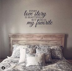 Large Quote Wall Vinyl Sticker - Bedroom Living Room Decor - Saying Graphic Mural