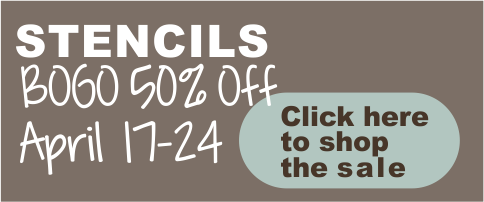 Buy One Stencil Decal Get One 50% off! April 17-24