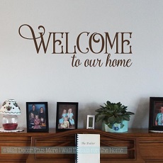 WD1509 Decals For Wood Signs Welcome To Our Home Quote Wall Decor Stickers For Home Decorating