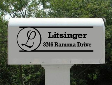 Mailbox Monogram Decals Custom Lettering Vinyl Stickers For Basic Or Jumbo Sized Mailbox