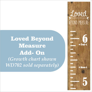 loved beyond measure growth chart add on vinyl decals wall children s height chart wall stickers