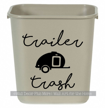 Lot of 2 Garbage Can Custom Address Outdoor Vinyl Letter Decal