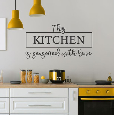 "Seasoned With Love" Kitchen Wall Sticker - Removable Vinyl Art For Pots & Pans