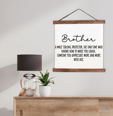 Brother Definition Sign Brother Definition Canvas Print with Beautiful Wood Frame Options