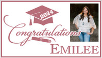Congratulations 2024 Name Photo Graduation Banner Personalized Print Sign