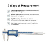 Dasqual Big Screen Digital Vernier Caliper | 0~300mm Range | Data Output Image 4. Details of the Different ways of using the Calipers for different types of measurements.