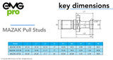 EMG Pro MAZAK BT50 Pull Stud Dimensions and Drawing