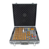 Unimetro CMM Base Plate Fixture Kit Shown in its Professional Aluminium Storage Case on a white background.