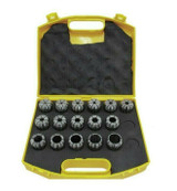 Precision ER Collet Set in a Plastic Storage Case.