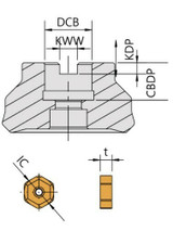 80mm Ø | 6 Teeth | 45° CNC Milling Face Mill Arbor / Shell Mill Cutting Tools Dimension Drawing 4