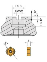 100mm Ø | 6 Teeth | 45° CNC Milling Face Mill Arbor / Shell Mill Cutting Tools Dimension Drawing 4