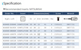 ASX400 -50mm Ø | 4 Teeth | 90° Right-Handed CNC Milling Face Mill Arbor / Shell Mill Cutting Tools Specifications Table.