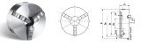 EMG Pro K11-A Series 250mm Three-Jaw Self-Centering Chuck | EMG Precision. Dimensions Drawing.