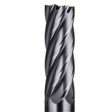 EMG Pro Edge U-S6 Long Flute Series General Machining 6 Flute AlCrSiN 35° End Mills 1~20mm Diameters Image of a Selection of differnet U-Series Cutting Tools stood upright on a white background.