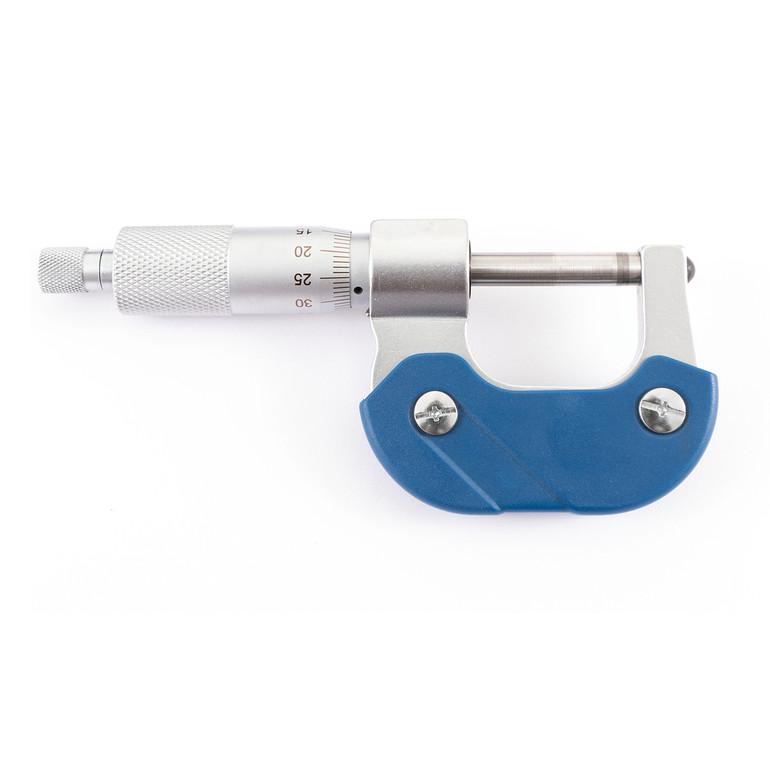 Dasqua Chrome Plated Mechanical Outside Micrometer | 0~25mm @ 0.01 | 0.005 Accuracy Image 1