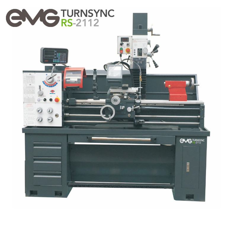 EMG TurnSYNC RS-2112 Gap Bed Metal Precision Gear Turning Lathe with Gear Head | 360x1000mm Image 1