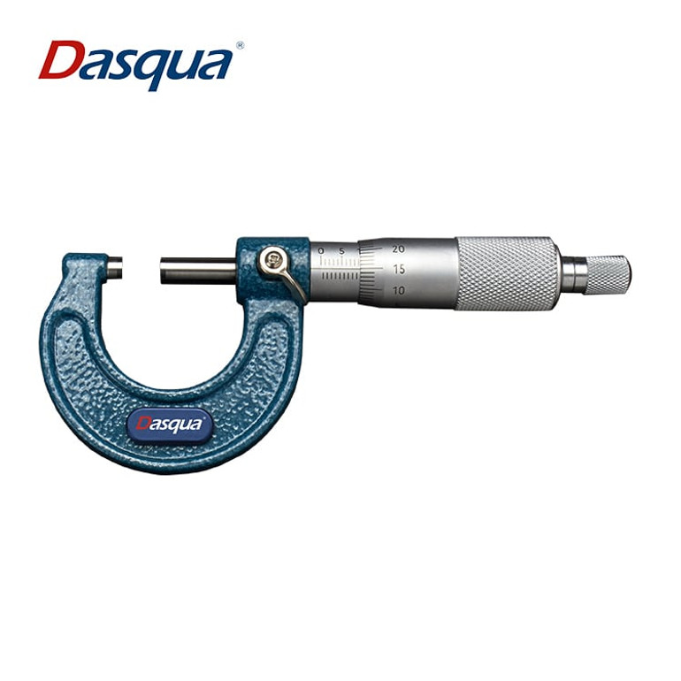 Dasqua Mechanical Outside Micrometer | 0~25mm @ 0.01 | 0.004 Accuracy Image 1