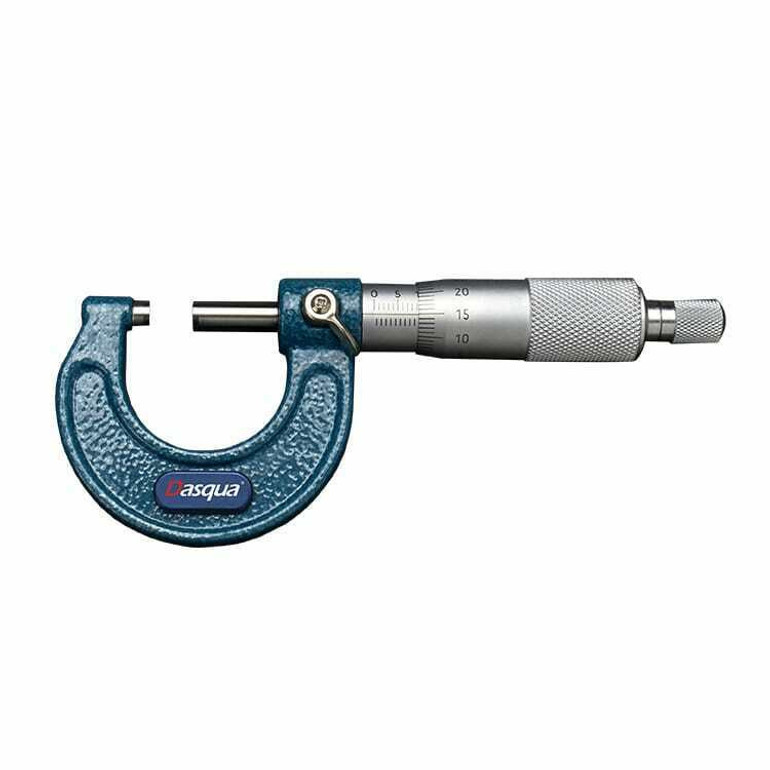 Dasqua Mechanical Outside Micrometer | 0~25mm @ 0.001 | 0.004 Accuracy Image 1