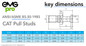 EMG Pro CAT40 ANSI/ASME B5.50-1985 Pull Stud Dimensions and Drawing