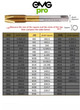 EMG Pro ER50-G Square Drive Tap Collet JIS Standard Dimensions Table