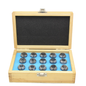 Precision ER Collet Set in a Wooden Storage Case.