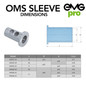 OMS Sleeve Dimensions Table & Drawing.