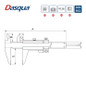 1560 Monoblock Engineering Vernier Caliper with Fine Adjustment | 0~150mm | 0.05mm Accuracy Dimensions Image