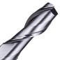 EMG Pro Edge U-RH2 Long Shank Series General Machining 2 Flute AlCrSiN 35° End Mills 1~20mm Diameters Extreme Closeup on a white background.