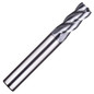 EMG Pro Edge U-R4 Corner Radius Series General Machining 4 Flute AlCrSiN 35° End Mills 1~20mm Diameters Image of a Selection of differnet U-Series Cutting Tools stood upright on a white background.
