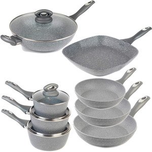 Salter Marblestone 8 Piece Pan Set Salter Marblestone 8 Piece Pan Set