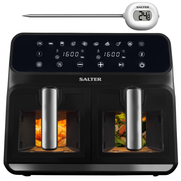Salter Dual View Pro Air Fryer & Thermometer Set