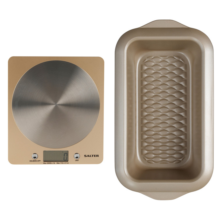 Salter Olympus Loaf Tin & Digital Kitchen Scale Set