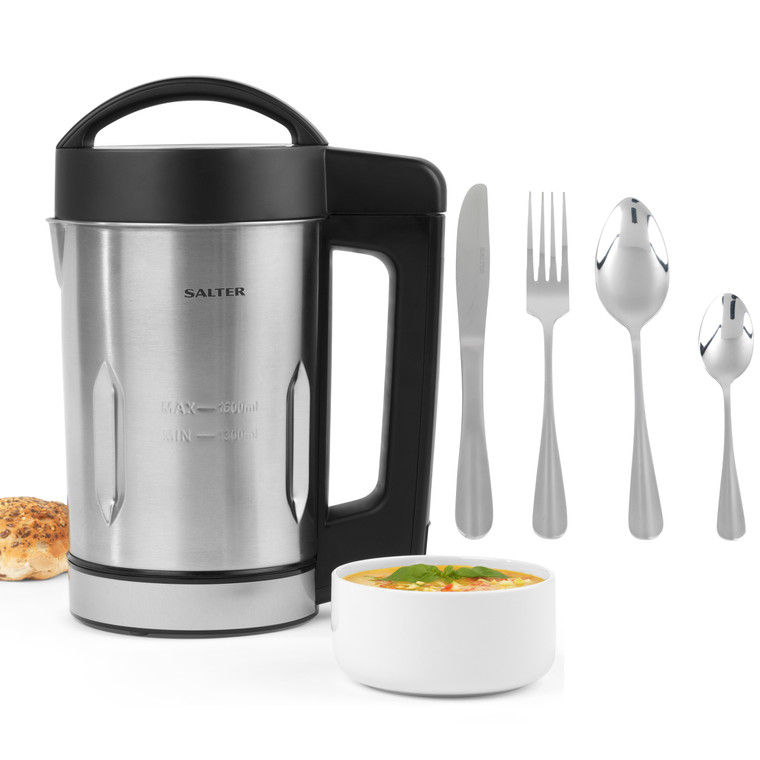 Salter Digital Soup Maker & 24-Piece Cutlery Set