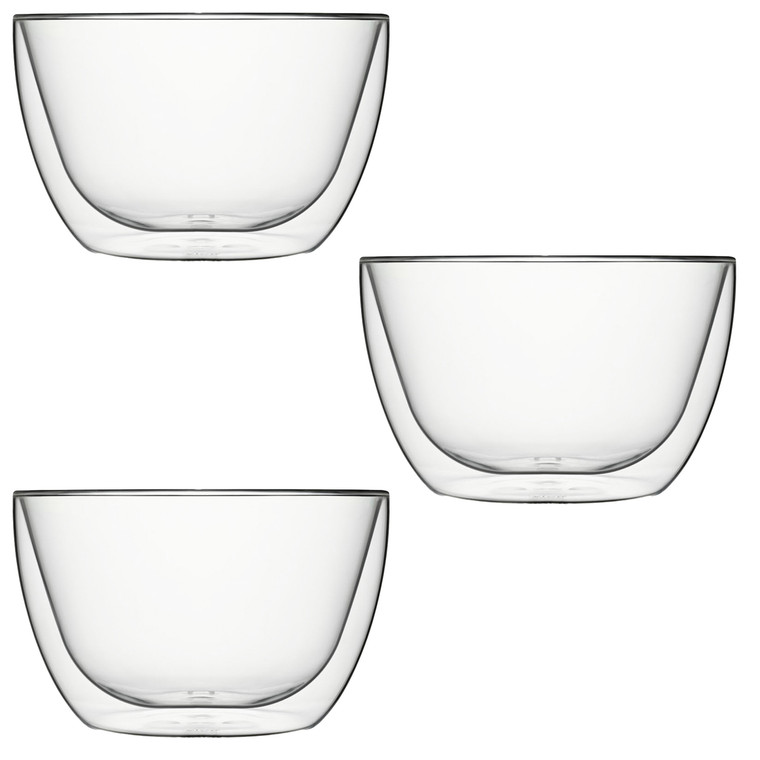 Vivo by Villeroy & Boch 18 cm Double Walled Bowl – Set of 3, Dishwasher Safe