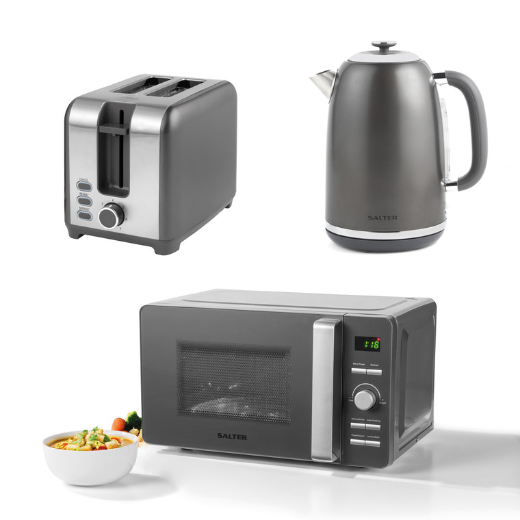 Salter Cosmos Kettle, Toaster & Digital Microwave Set