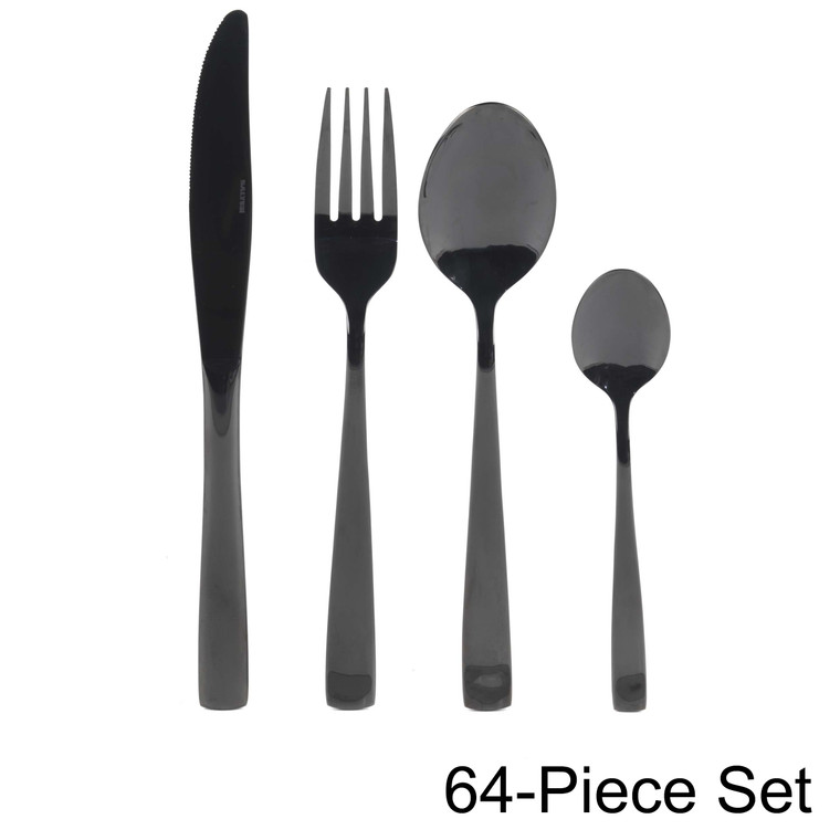 Salter Regal 64-Piece Cutlery Set - Black