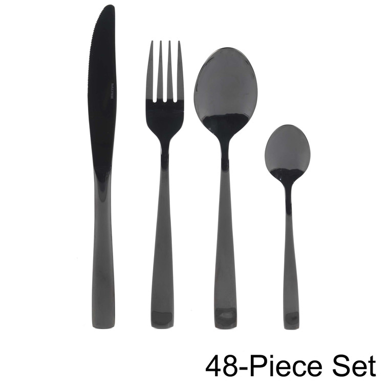 Salter Regal 48-Piece Cutlery Set - Black