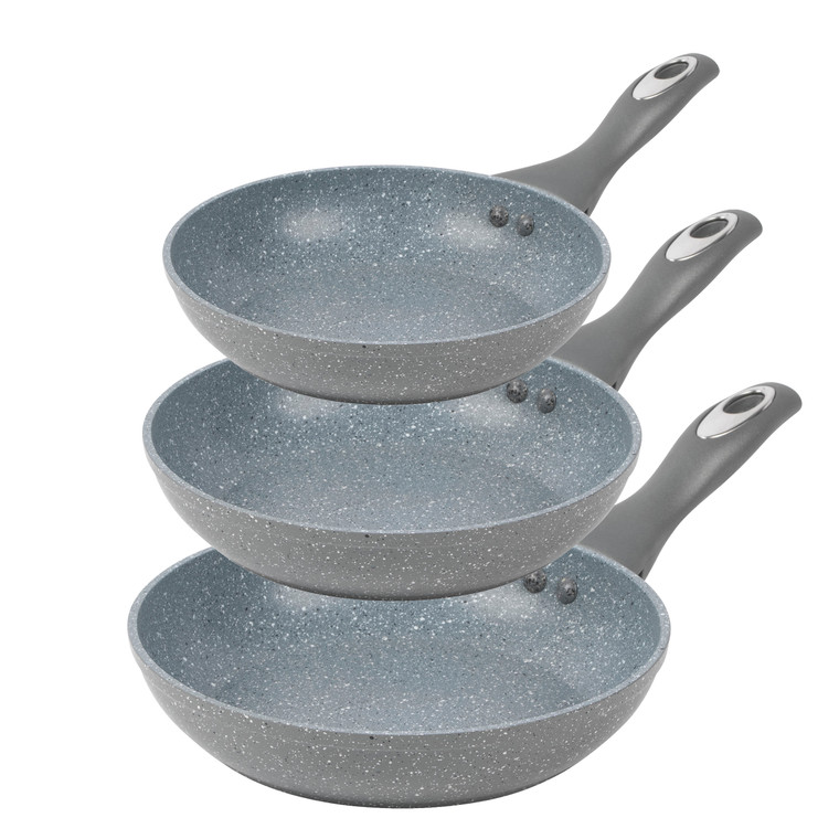 Salter Marblestone 3-Piece Frying Pan Set - 20/24/28cm