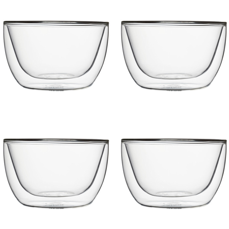 Vivo by Villeroy & Boch 10.5 cm Double Walled Bowl – Set of 4, Dishwasher Safe