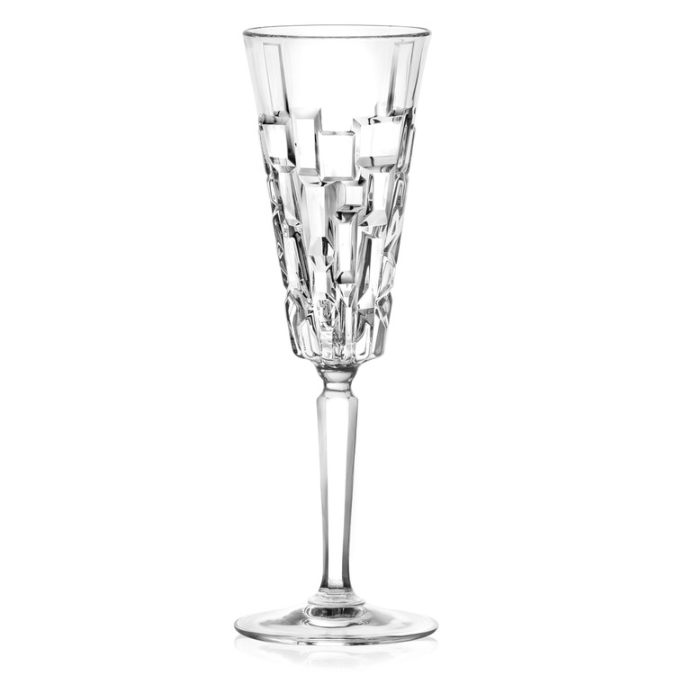 RCR Etna Crystal Champagne Flute Set of 18